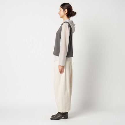 KNIT PLEATED VEST 詳細画像 チャコールグレー 6