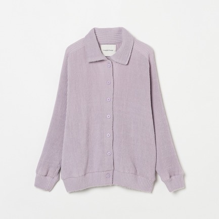 KNIT PLEATED CARDIGAN