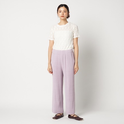 KNIT PLEATED PANTS WITHOUT HEM 詳細画像 ライラック 1