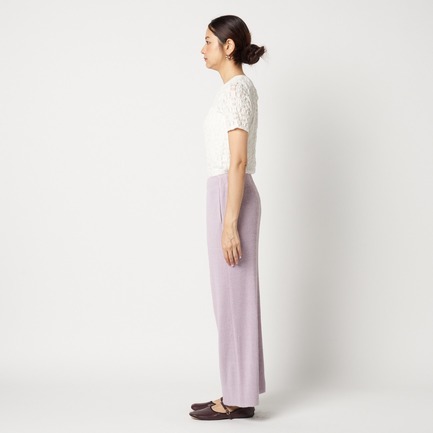 KNIT PLEATED PANTS WITHOUT HEM 詳細画像 ライラック 2