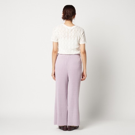 KNIT PLEATED PANTS WITHOUT HEM 詳細画像 ライラック 3