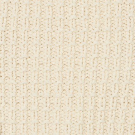 ARAN HAND KNIT SLIT GUSSET CREW NECK 詳細画像 ホワイト 5