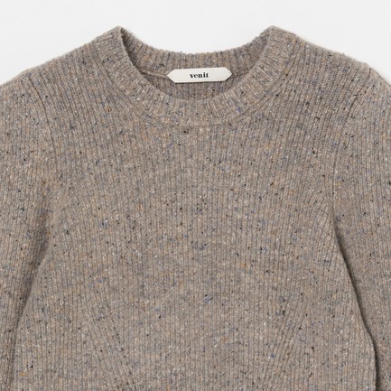COLOUR NEP RIB CREW NECK KNIT 詳細画像 ベージュ 2