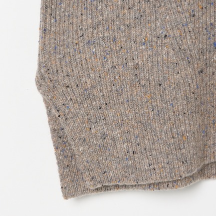 COLOUR NEP RIB CREW NECK KNIT 詳細画像 ベージュ 4