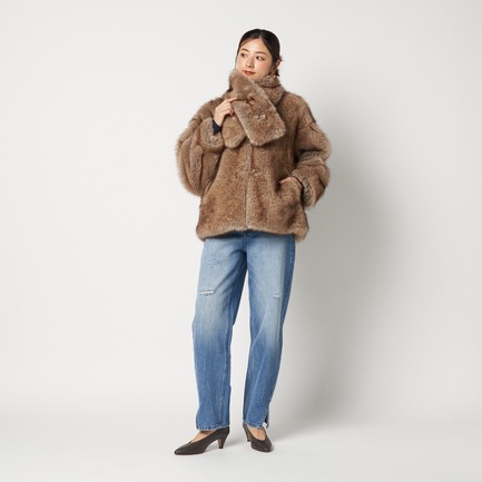 BLAIR FAUX FUR JACKET 詳細画像 ブラウン 12