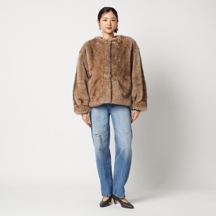 BLAIR FAUX FUR JACKET 詳細画像 ブラウン 8