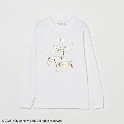 NYC METALIC PRINT L/S T-SHIRT