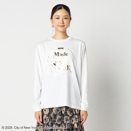 NYC METALIC PRINT L/S T-SHIRT 詳細画像 ホワイト 1