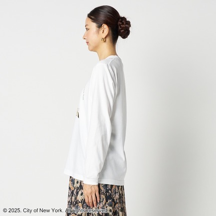 NYC METALIC PRINT L/S T-SHIRT 詳細画像 ホワイト 2