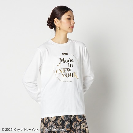 NYC METALIC PRINT L/S T-SHIRT 詳細画像 ホワイト 4