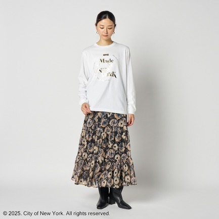 NYC METALIC PRINT L/S T-SHIRT 詳細画像 ホワイト 5