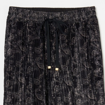 Paisley Velvet Dress Easy Pants 詳細画像 ブラック 2
