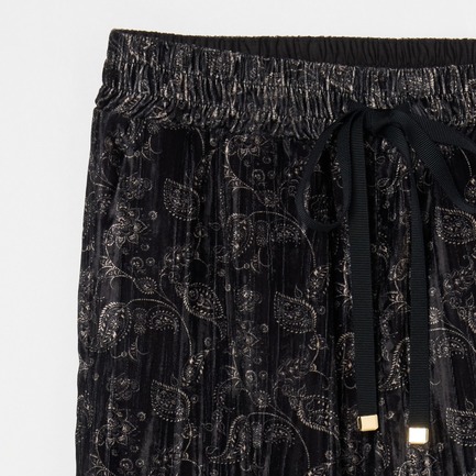 Paisley Velvet Dress Easy Pants 詳細画像 ブラック 3