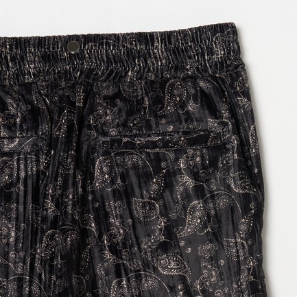 Paisley Velvet Dress Easy Pants 詳細画像 ブラック 4