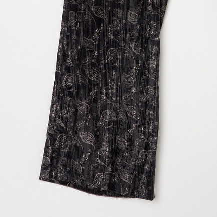 Paisley Velvet Dress Easy Pants 詳細画像 ブラック 5