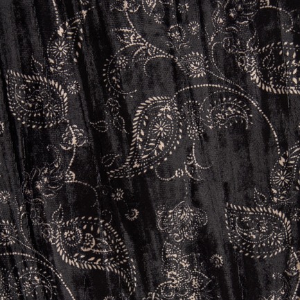 Paisley Velvet Dress Easy Pants 詳細画像 ブラック 6