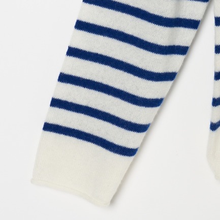 Cashmere French Marine Border 詳細画像 ホワイト 3
