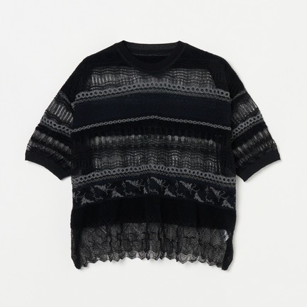 JACQUARD LACE SHORT SLEEVE