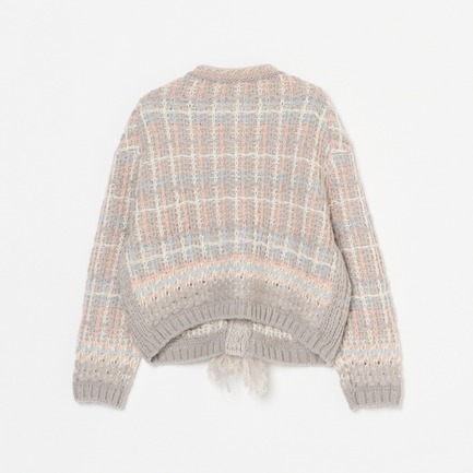 MOHAIR WOOL TWEED CARDIGAN 詳細画像 ベージュ 1