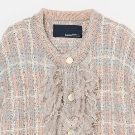 MOHAIR WOOL TWEED CARDIGAN 詳細画像 ベージュ 2