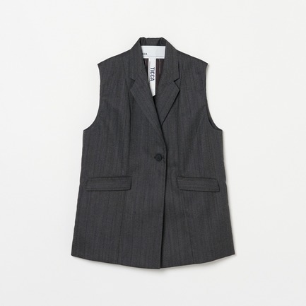 WOOL HERRINGBONE VEST