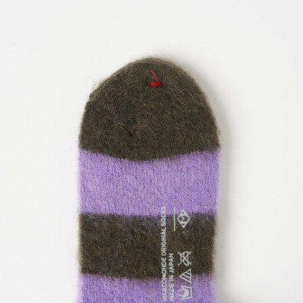 MOHAIR BORDER SOCKS 24 詳細画像 ブラウン 1