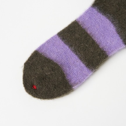 MOHAIR BORDER SOCKS 24 詳細画像 ブラウン 2