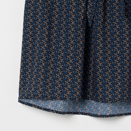 Dry twill tie brouse 詳細画像 ブルー系 4