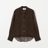 Sheer cotton band collar shirt 詳細画像
