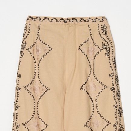 COTTON LINE AARI EMBROIDERY PANTS 詳細画像 ベージュ 2