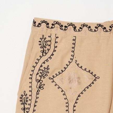 COTTON LINE AARI EMBROIDERY PANTS 詳細画像 ベージュ 4