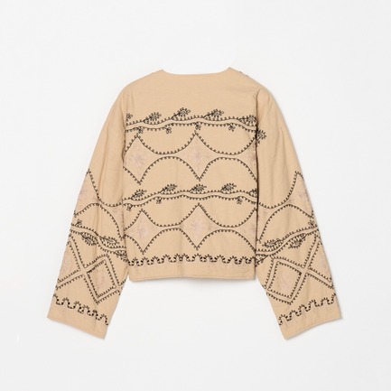 COTTON LINEN AARI EMBROIDERY JACKET 詳細画像 ベージュ 1