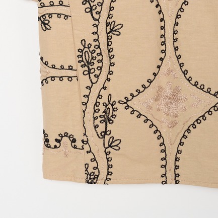 COTTON LINEN AARI EMBROIDERY JACKET 詳細画像 ベージュ 4