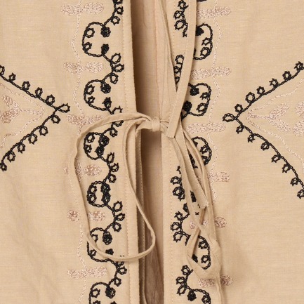 COTTON LINEN AARI EMBROIDERY JACKET 詳細画像 ベージュ 5