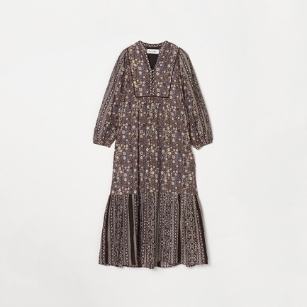 COTTON JACQUARD FLOWER DRESS