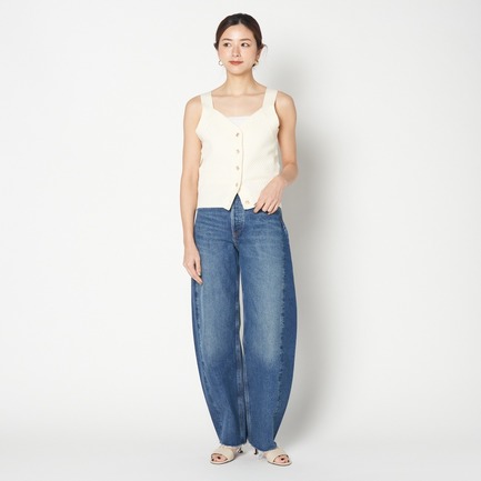 POPCORN KNIT BIJOU BUTTON VEST 詳細画像 アイボリー 6