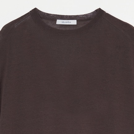SHEER KNIT BIG TEE 詳細画像 ダークブラウン 2