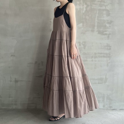 TIERED CAMI DRESS 詳細画像 ダークブラウン 8