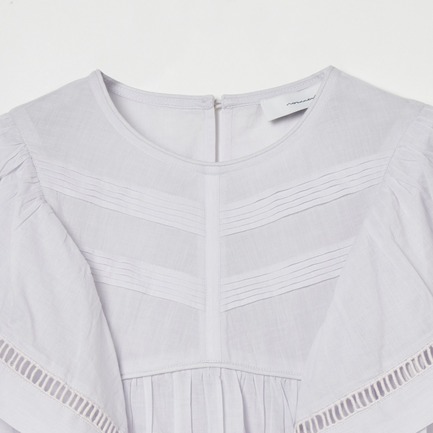 COTTON PINTUCK BLOUSE 詳細画像 サックス 2