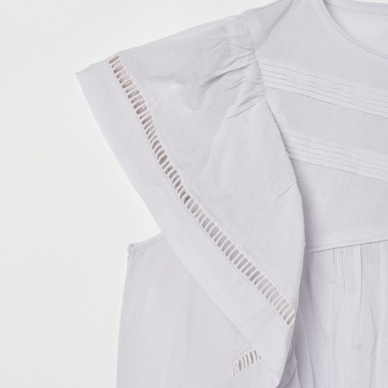 COTTON PINTUCK BLOUSE 詳細画像 サックス 3
