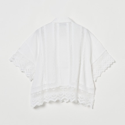 COTTON FLEX LACE BLOUSE 詳細画像 アイボリー 1