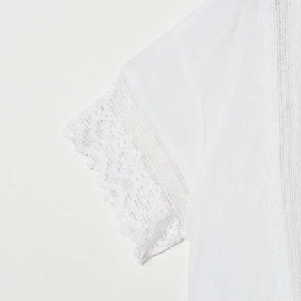 COTTON FLEX LACE BLOUSE 詳細画像 アイボリー 3