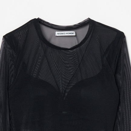 MESH LONGSLEEVE SHELL 詳細画像 ブラック 2