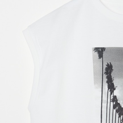 GRAPHIC NOSLEEVE TEE 詳細画像 ホワイト 3