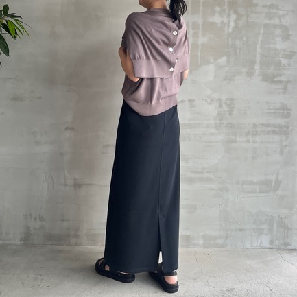Washable cotton silk cropped cardigan  詳細画像 チャコールグレー 3