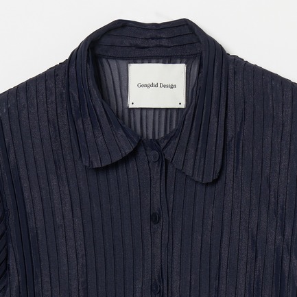 PLEATED SHIRT 詳細画像 ネイビー 2