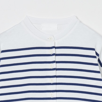 COOL TOUCH BORDER CARDIGAN 詳細画像 ホワイト 2