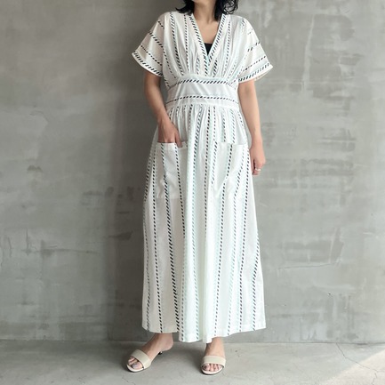 BLOCK PRINT DRESS 詳細画像 アイボリー 9