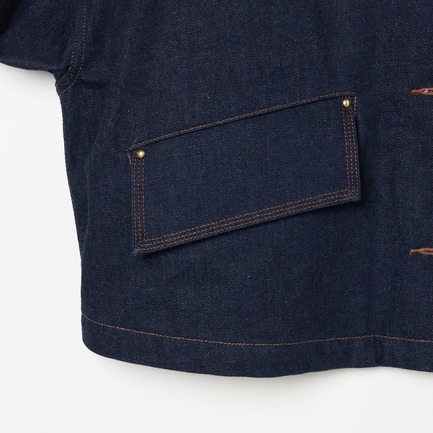 HUMBIE NOCOLLARDENIM JACKET 詳細画像 ダークブルー 4