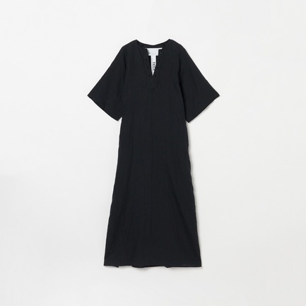 LINEN FLARE SLEEVE DRESS